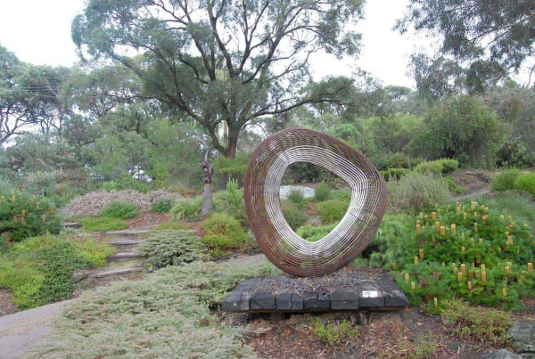 outdoor stainless-steel paul-mutimer-garden-sculpture-out-door-garden-sphere-art