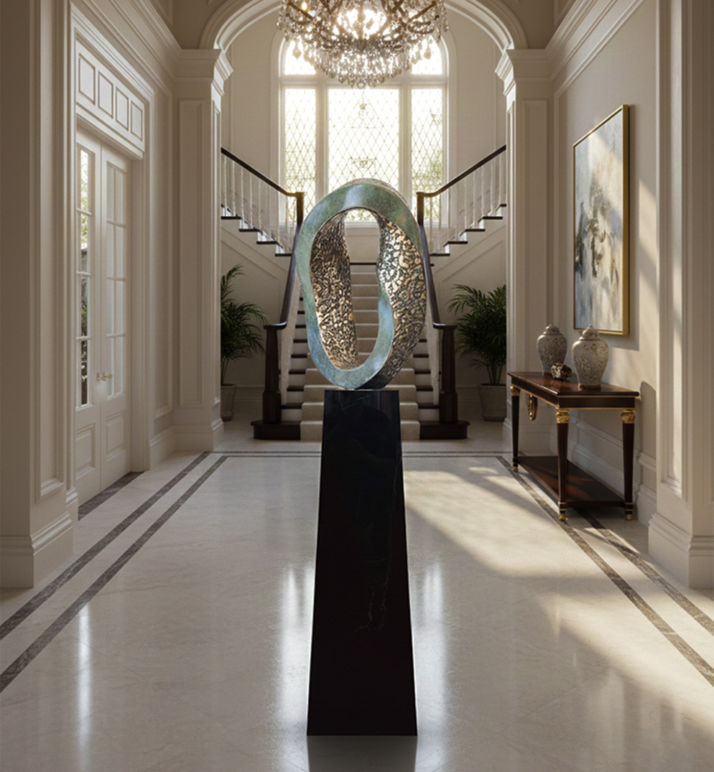 interior bronze sculpture