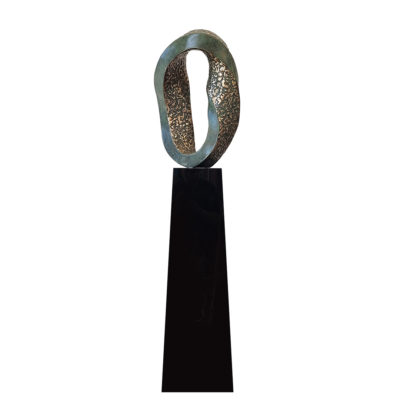 bronze interior plinth sculpture
