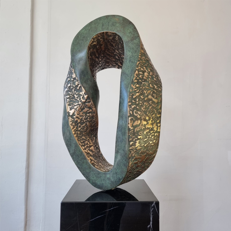 bronze interior plinth sculpture