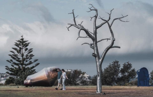 Aluminium Landmark Sculpture – '2030' Tree by Sam Hopkins, 350x420x610cm | ARTpark Australia