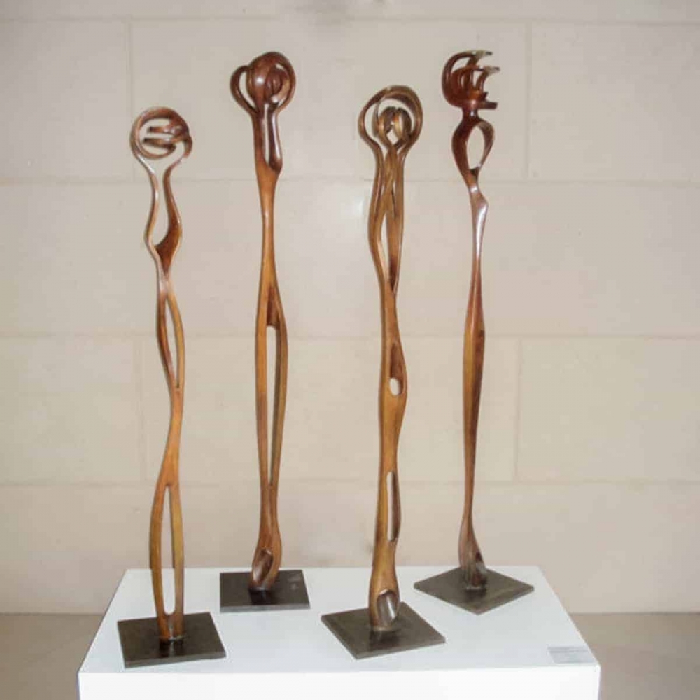 BRONZE-with--TEAL--PATINA[,Free-standing,bronze-outdoor]blazeski-australian-abstract-sculpture