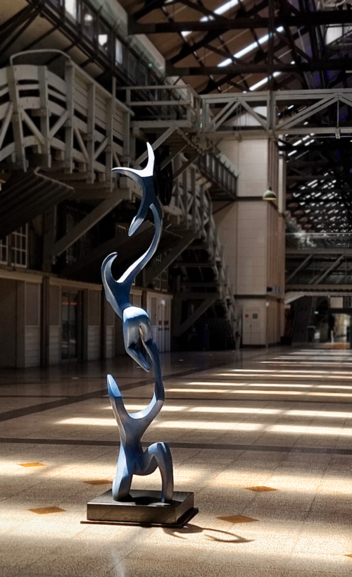 Bronze Figurative Sculpture – Up Up & Away by Michael Vaynman, 228cm | ARTpark Australia