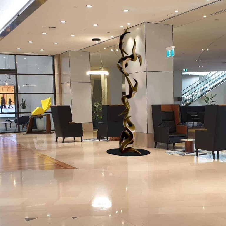 Bronze Figurative Sculpture – Flight by Michael Vaynman, 75x60x280cm - view 4