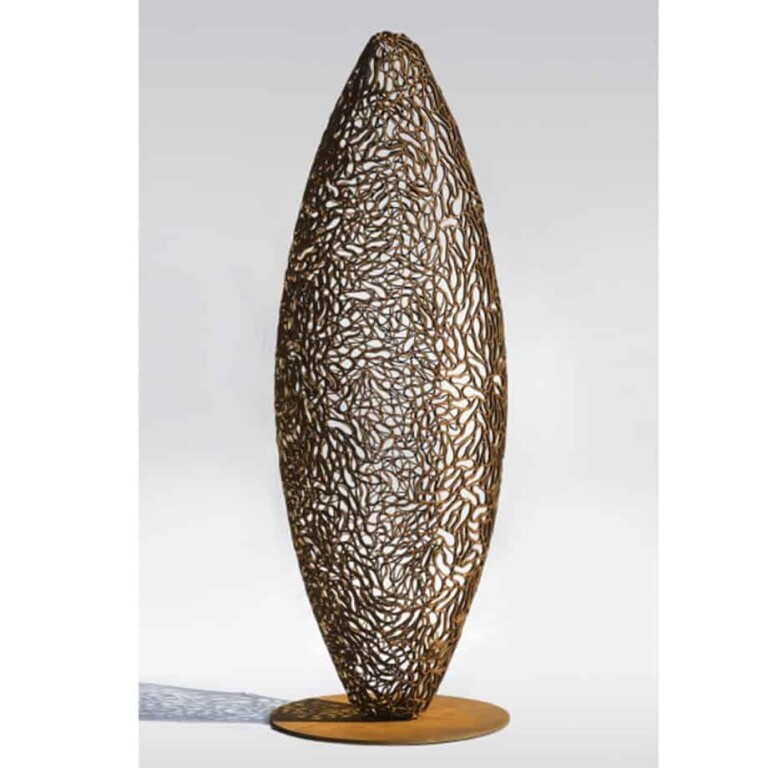 Mild Steel Round & Sphere Sculpture – Standing Vessel by Astra Parker, 240x70x40cm