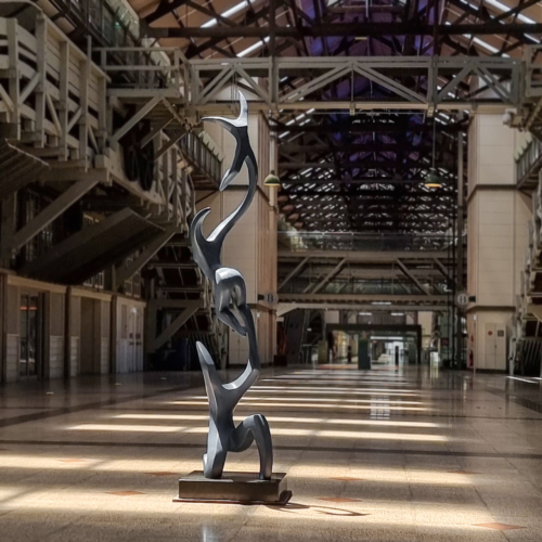 Bronze Figurative Sculpture – Up Up & Away by Michael Vaynman, 228cm | ARTpark Australia