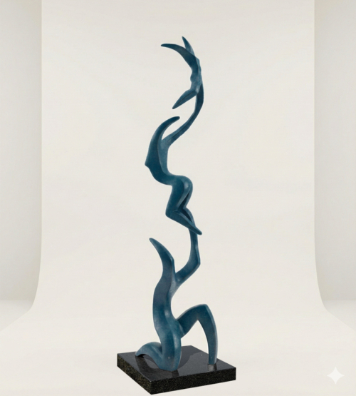 Bronze Figurative Sculpture – Up Up & Away by Michael Vaynman, 228cm | ARTpark Australia