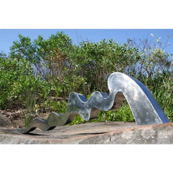 stainless metal garden sculpture