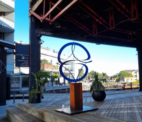 Fabricated Steel Round Sculpture – Synergy by Dennis Whaitely, 275x140x140cm | ARTpark Australia