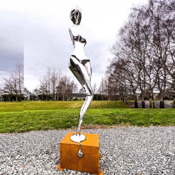stainless steel figurative sculpture
