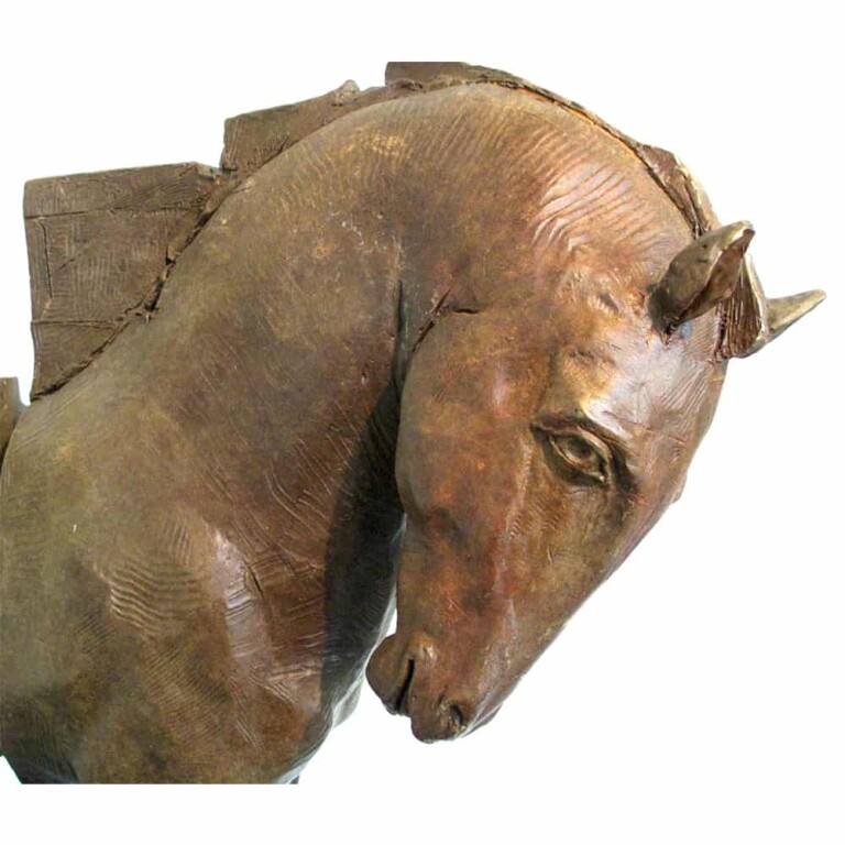 Bronze Horse Sculpture – Hi Horse by Stephen Glassborow, 100x55x20cm - view 3