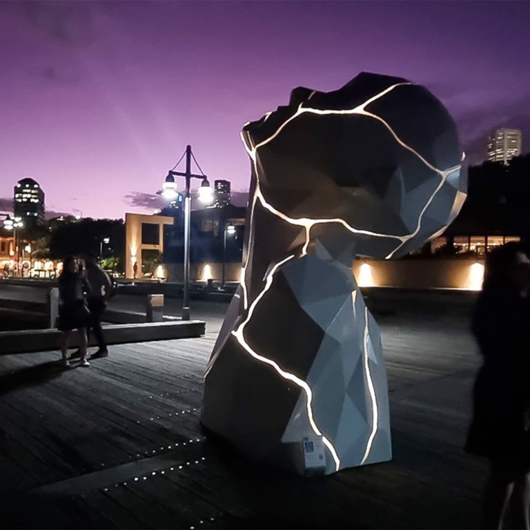 Aluminium Landmark Sculpture – Kin by Edison Chen, 300x200x200cm - view 2