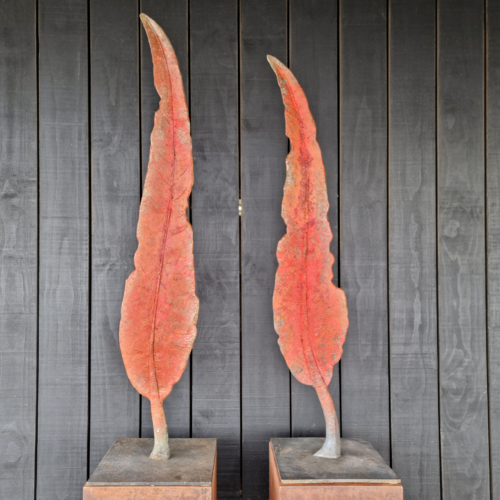 Bronze Leaf Sculpture – Eucalypts by Stephen Glassborow, 170cm & 150cm | ARTpark Australia