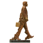 bronze business figure sculpture