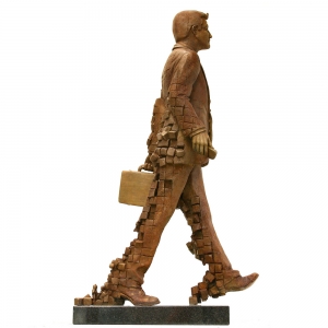 bronze business figure sculpture