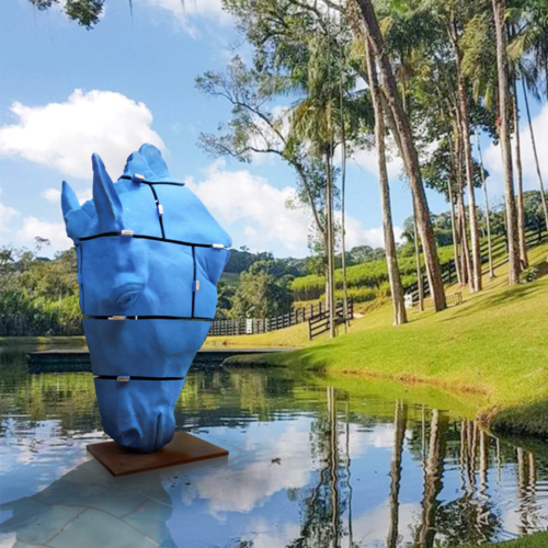 Bronze Horse Head Sculpture – Head Space XL by Stephen Glassborow, 3-5m | ARTpark Australia