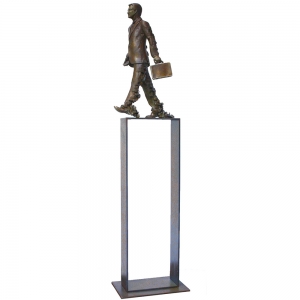 bronze business figure sculpture