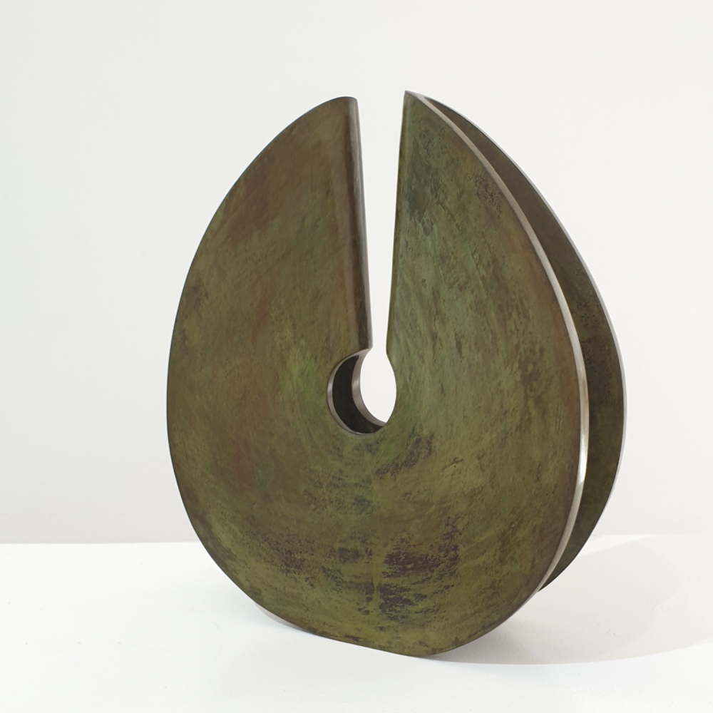 the bell round bronze sculpture