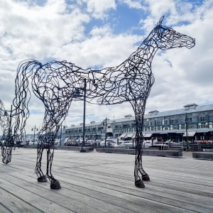 fabricated steel horse sculpture