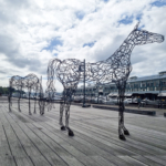fabricated steel horse sculpture
