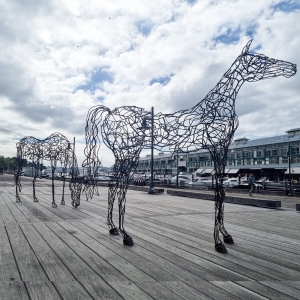 fabricated steel horse sculpture