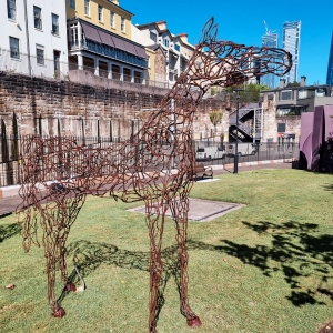 outdoor metal horse sculpture