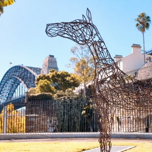 outdoor metal horse sculpture