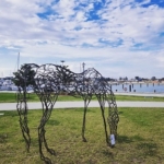 life size metal outdoor horse sculpture