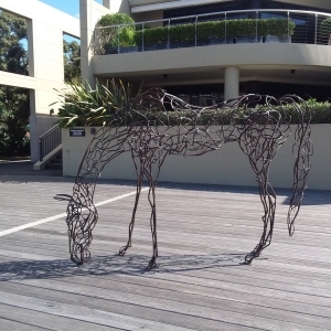 fabricated steel horse sculpture