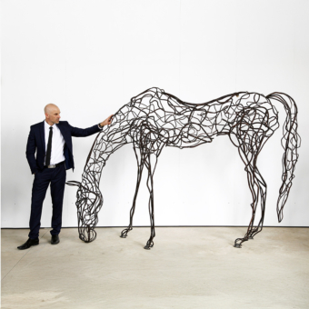 Fabricated Steel Horse Sculpture – Willow by Mark Niglia, 265x202x65cm | ARTpark Australia