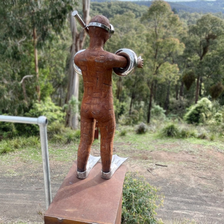 Seaworthy Jnr – (SOLD) by Nicole Allen - Corten steel figurative garden sculpture - view 4