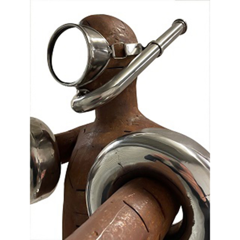 Seaworthy Jnr – (SOLD) by Nicole Allen - Corten steel figurative garden sculpture - view 5