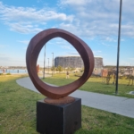 Corten Steel Sculpture – Wavering Circle by Greg Johns, 150cm Diameter | ARTpark Australia