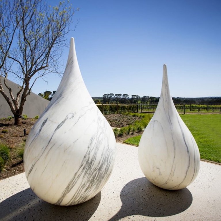 Droplets – Marble by Jane Valentine - Marble interior landmark sculpture