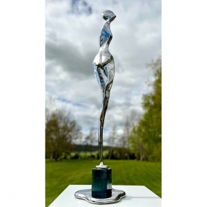 stainless steel figurative sculpture