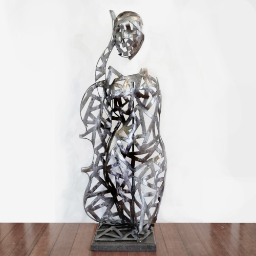 Stainless Steel Figurative Sculpture – Strings of life by Emad Dhahir, 130x45x25cm | ARTpark Australia