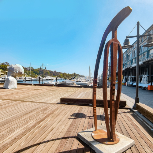 Corten Steel Sculpture – Sentinel by Greg Johns, 294x60x40cm | ARTpark Australia