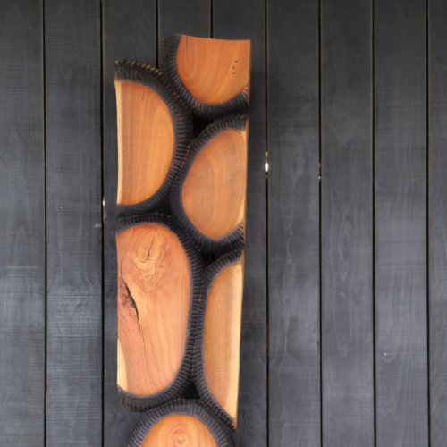 Timber Totem Sculpture – Meji by Lucas Guilbert, 225x45x5cm | ARTpark Australia