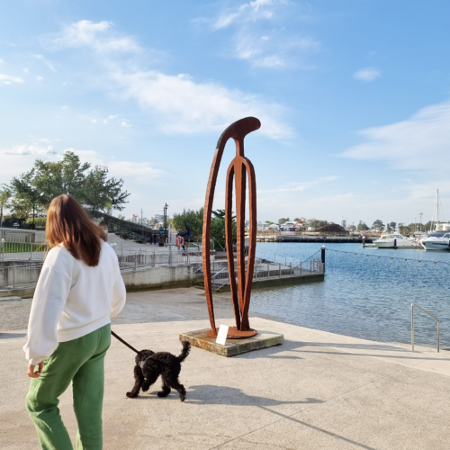 Corten Steel Sculpture – Sentinel by Greg Johns, 294x60x40cm | ARTpark Australia
