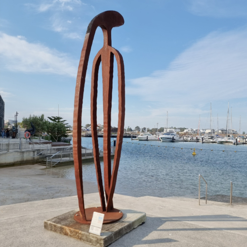 Corten Steel Sculpture – Sentinel by Greg Johns, 294x60x40cm | ARTpark Australia