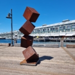 Corten Steel Sculpture – 4 High by Rowland Melville, 230x45x50cm | ARTpark Australia