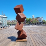 Corten Steel Sculpture – 4 High by Rowland Melville, 230x45x50cm | ARTpark Australia