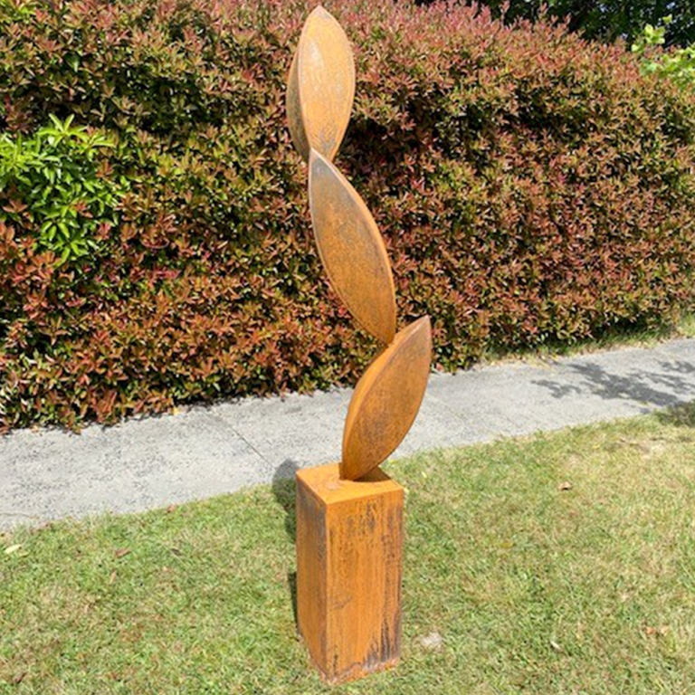 Corten Steel Sculpture – Pods by Rowland Melville, 200x40x40cm - view 3