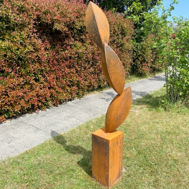 Corten Steel Sculpture – Pods by Rowland Melville, 200x40x40cm - view 4