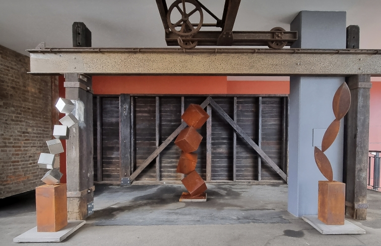 Corten Steel Sculpture – Pods by Rowland Melville, 200x40x40cm - view 5