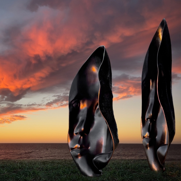 Bronze Figurative Sculpture – Re-Emergence by Sonia Payes, 250x125x40cm - view 3