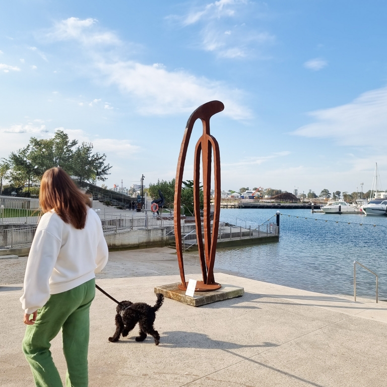 Corten Steel Sculpture – Sentinel by Greg Johns, 294x60x40cm