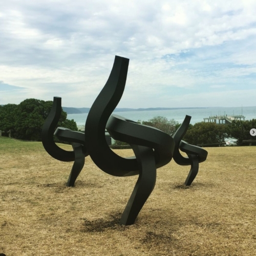 Aluminium Landmark Sculpture – My Public Penance by Martin George, 235x90x85cm | ARTpark Australia