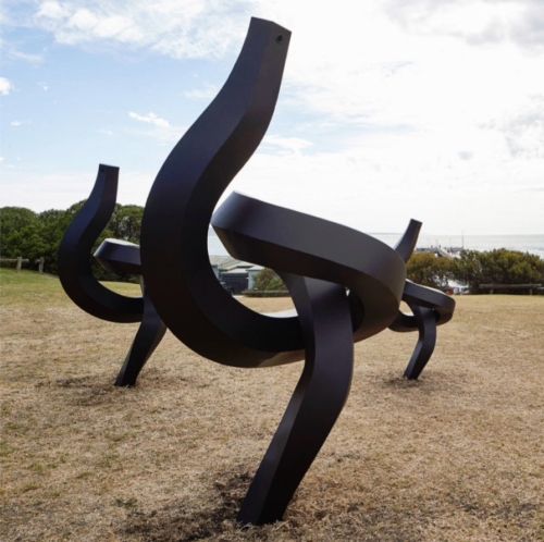 Aluminium Landmark Sculpture – My Public Penance by Martin George, 235x90x85cm | ARTpark Australia