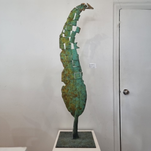 Bronze Leaf Sculpture – Loose Leaf by Stephen Glassborow, 170cm | ARTpark Australia
